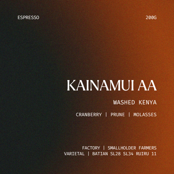 Espresso | Kainamui AA, Kenya