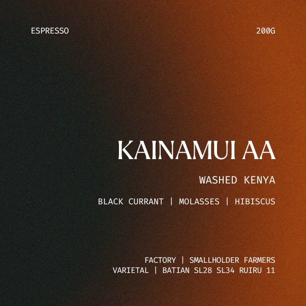 Espresso | Kainamui AA, Kenya